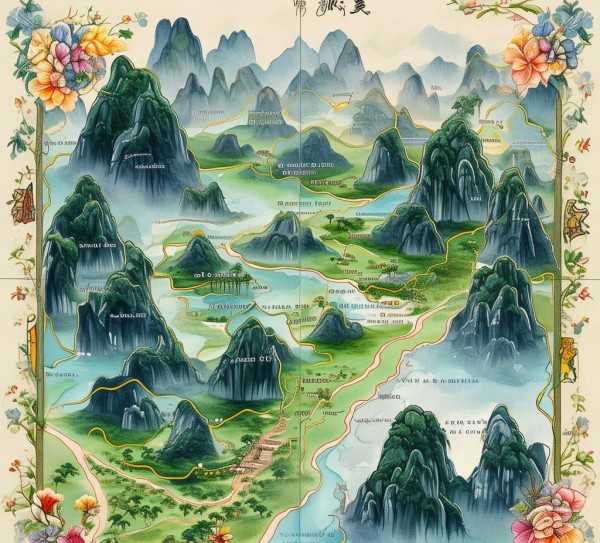 探秘桂林山水甲天下，绝美旅游路线图攻略,桂林旅游路线图，探秘山水甲的绝美之旅,旅游路线,规划,桂林山水,第1张