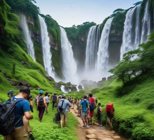 德天瀑布，壮美河山之旅，尽享天然画卷美景,德天瀑布旅游攻略，探寻壮美河山，畅游天然画卷,自然风光,历史文化,旅游攻略,第1张
