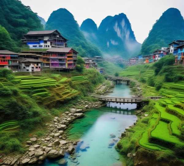 贵州秘境探幽，多彩山水画卷之旅,贵州旅游路线推荐，探寻神秘多彩的山水画卷,旅游路线,风情,第1张