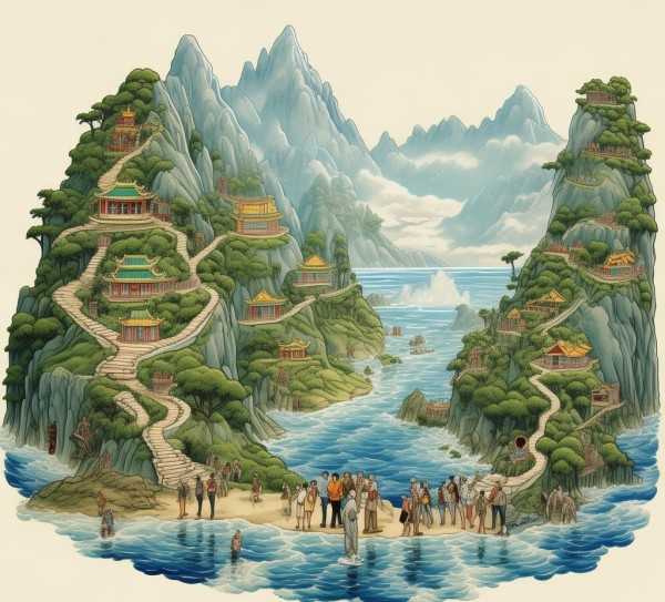 海天佛国探秘之旅，普陀山旅游攻略全解析,普陀山旅游路线攻略，探寻海天佛国的神秘之旅,自然风光,旅游胜地,旅游路线,第1张